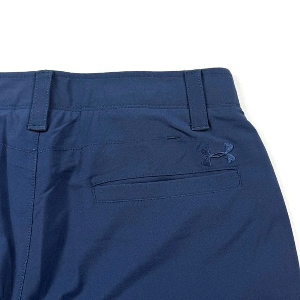 Under Armour Mens Match Play Golf Pants Navy Blue Loose Fit 30x34